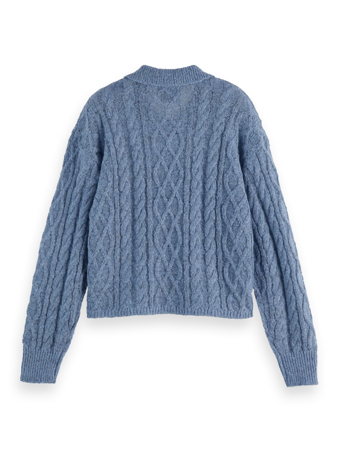 Cable stitch polo neck pullover - Image 6