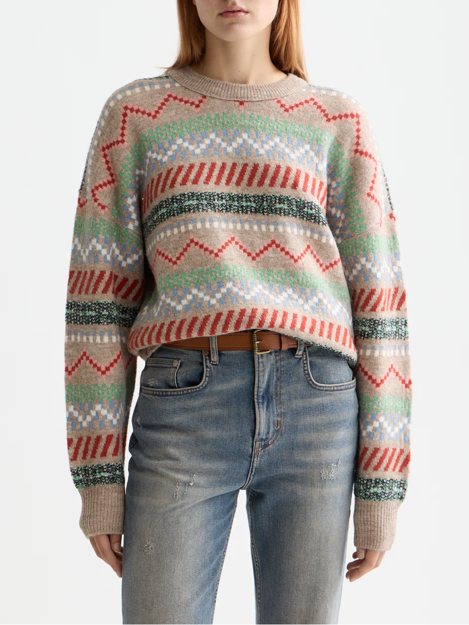 Fair Isle relaxed pullover