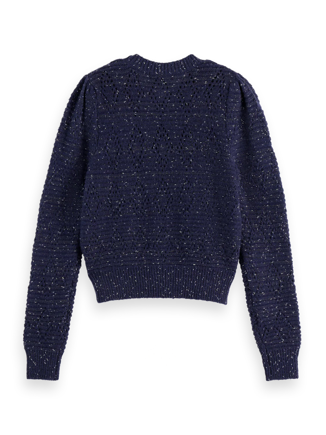 Metallic crew neck cardigan - Image 6