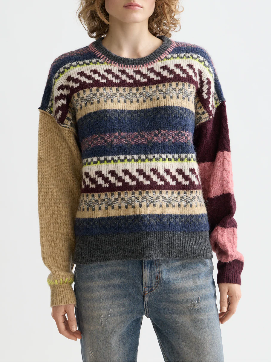 Blocked Fair Isle pullover