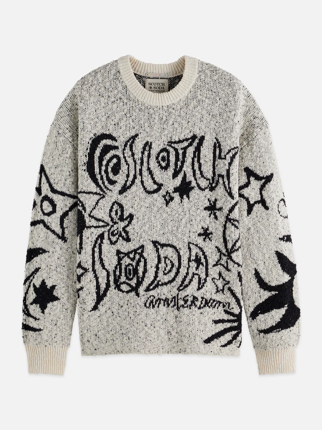 Jacquard motif oversized pullover - Image 5