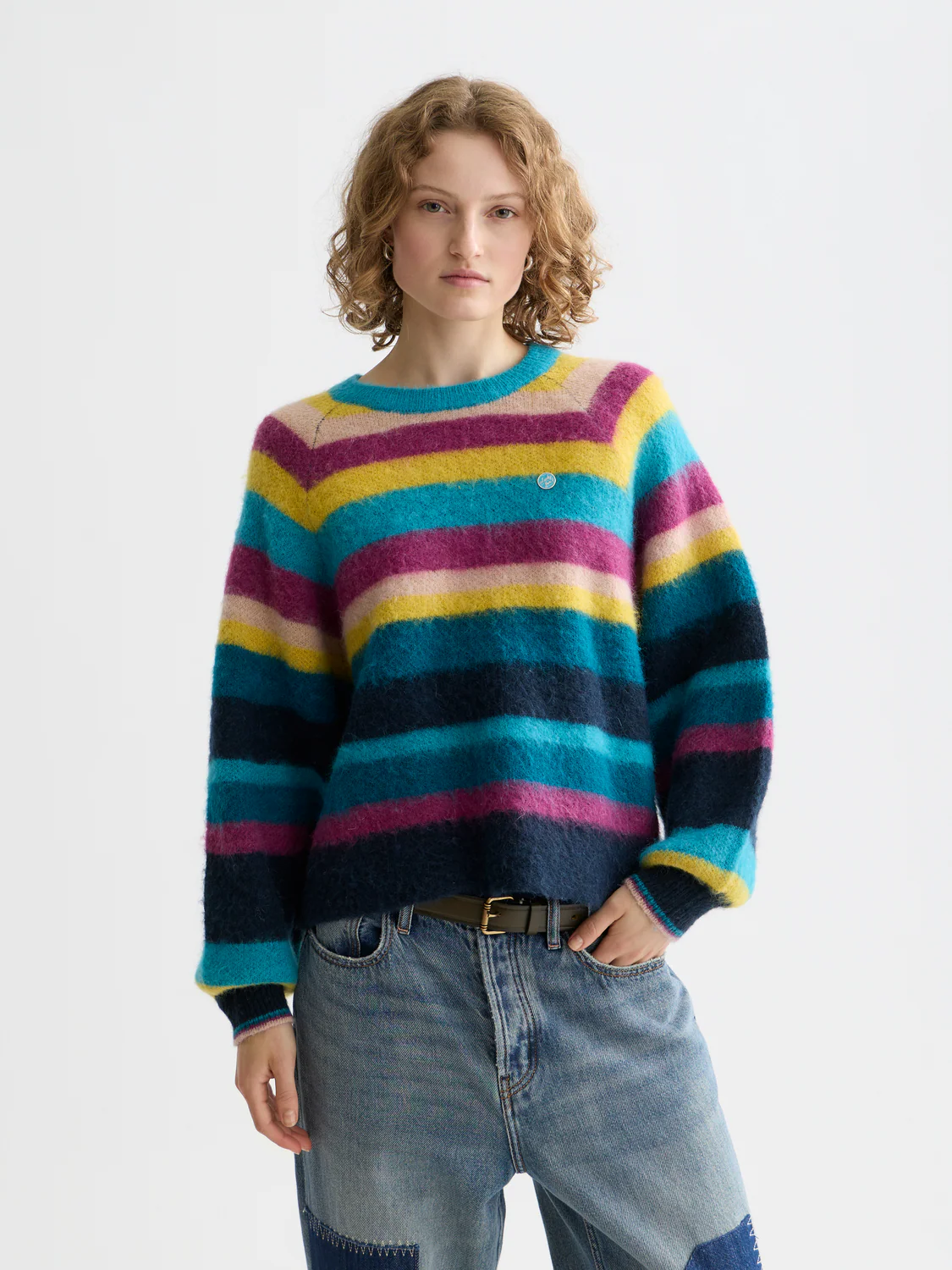 Striped oversized pullover