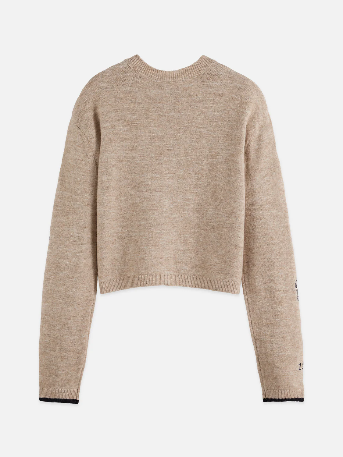 Embroidered crew neck cardigan - Image 6