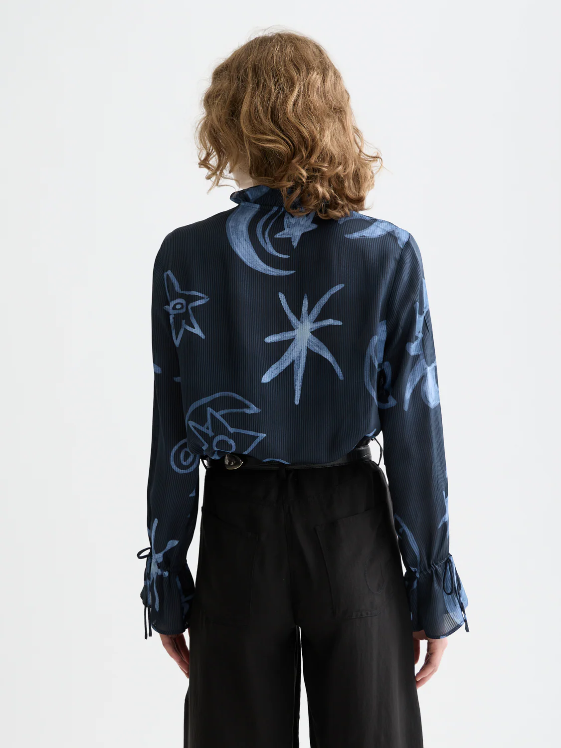 Printed drawstring cuffs shirt - Image 4