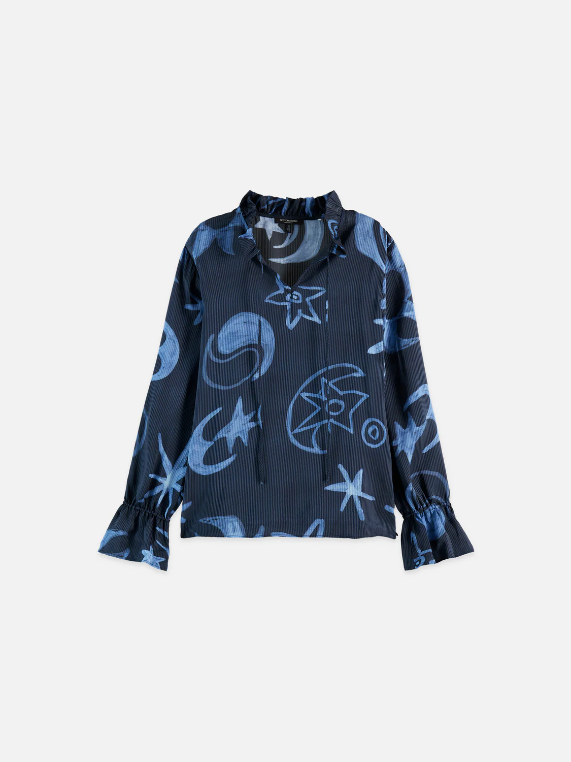 Printed drawstring cuffs shirt - Image 5