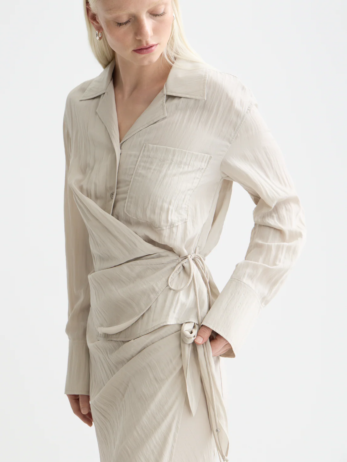 Long sleeved wrap shirt - Image 3