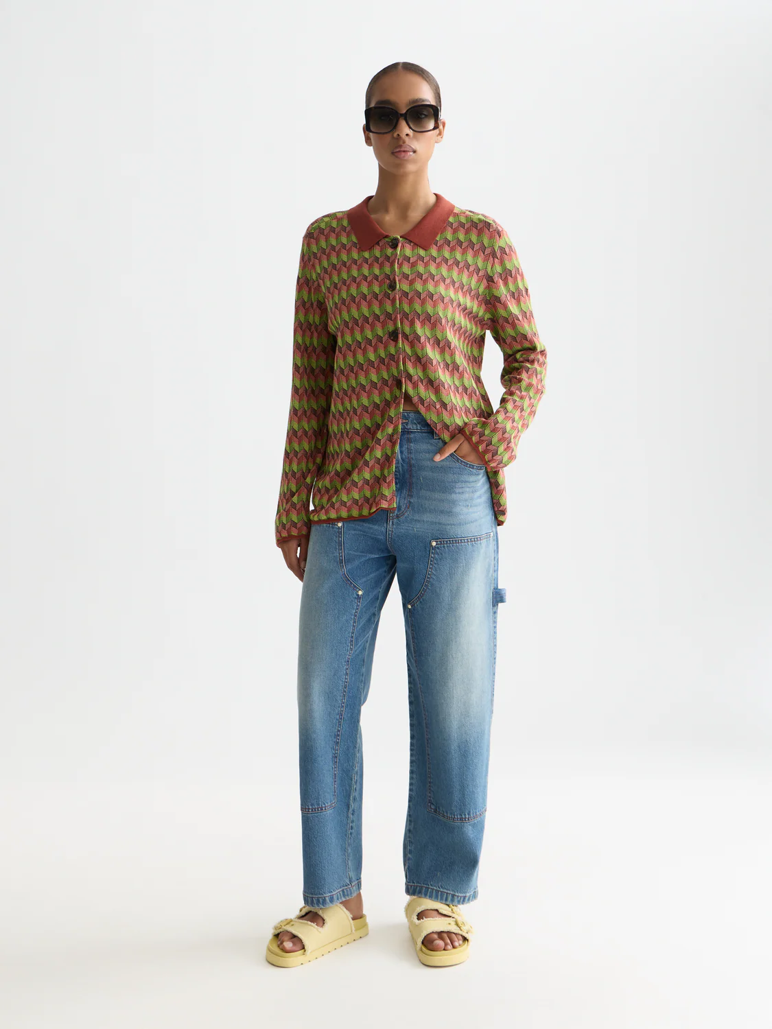 Jacquard knitted jacket - Image 2