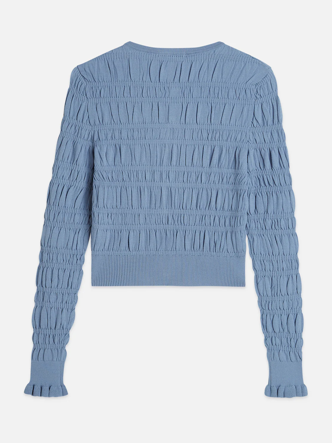 Smock stitch crew neck cardigan - Image 13
