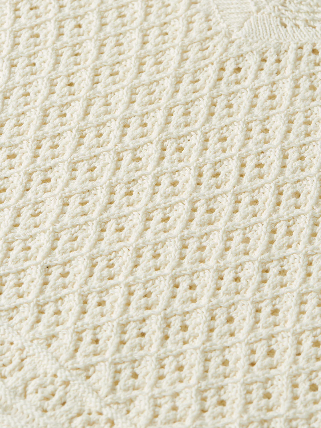 Pointelle stitch V-neck pullover - Image 7