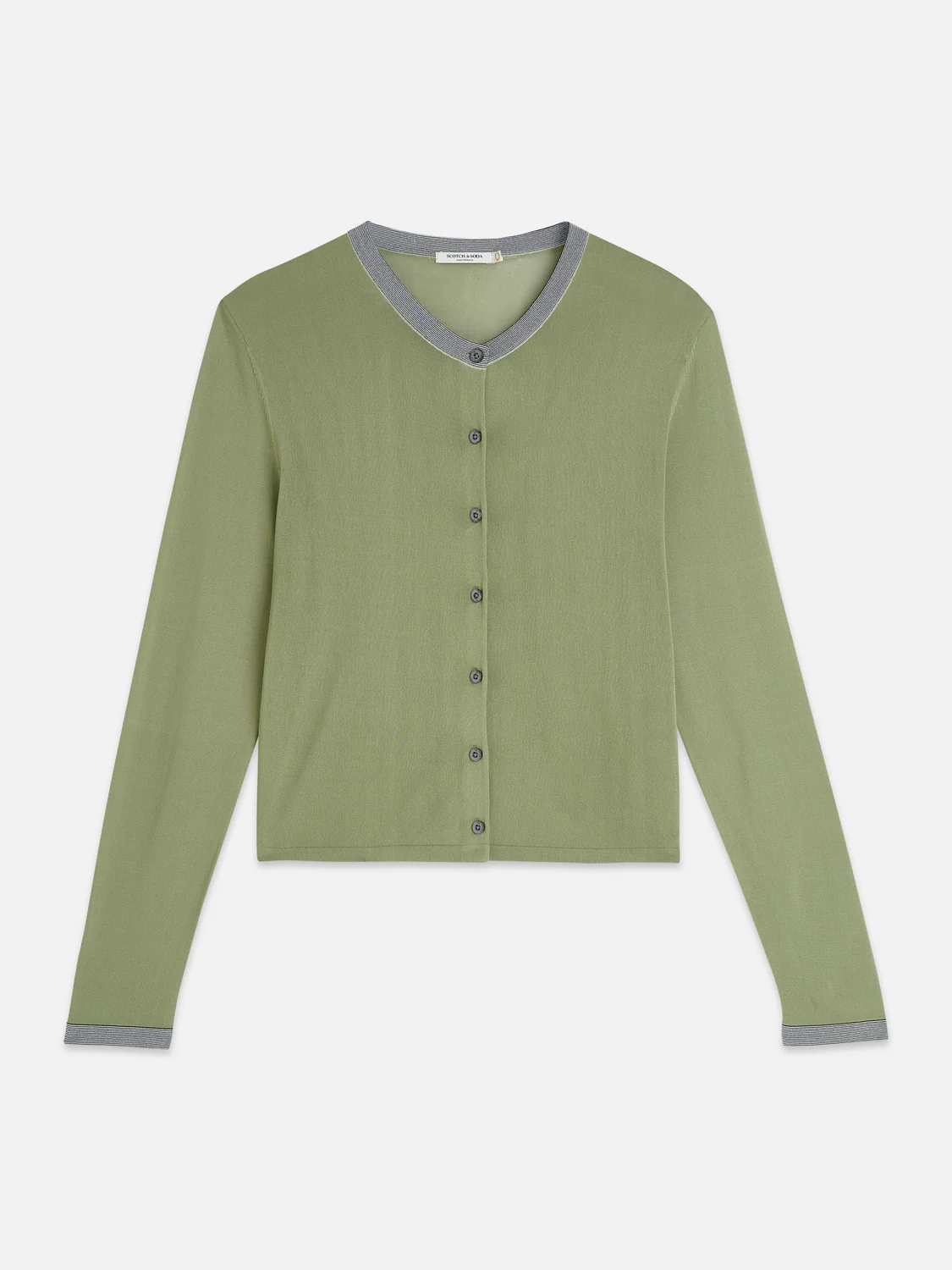 Stripe trim relaxed cardigan - Image 5