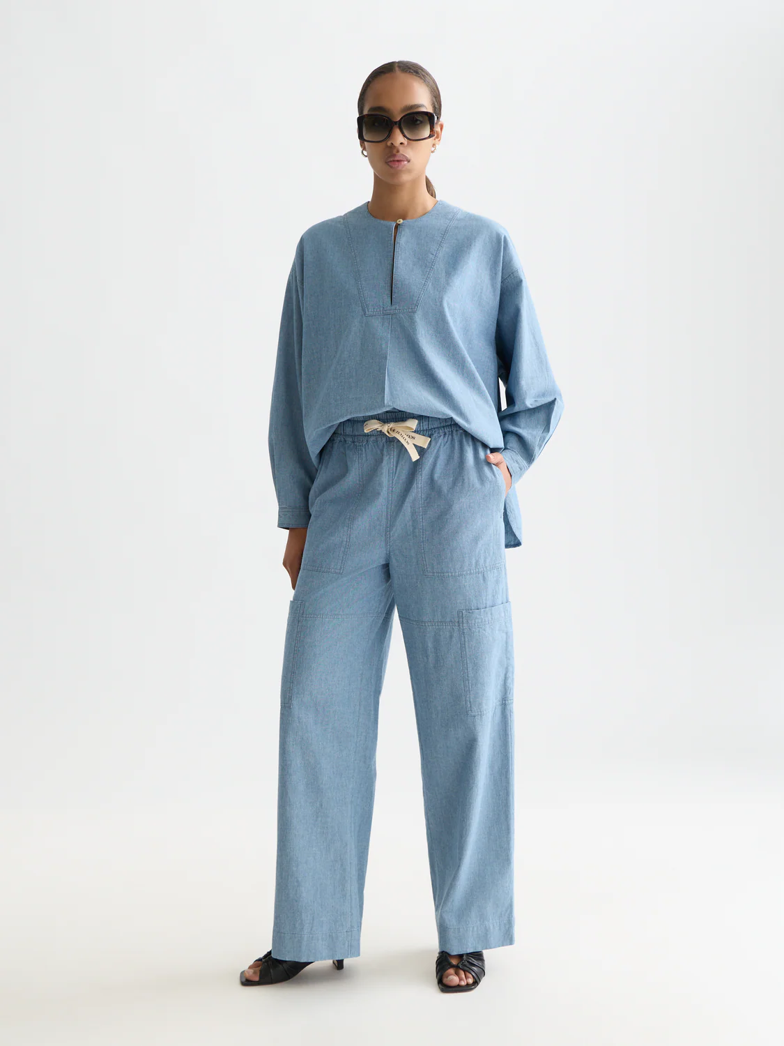 Denim bib shirt - Image 2