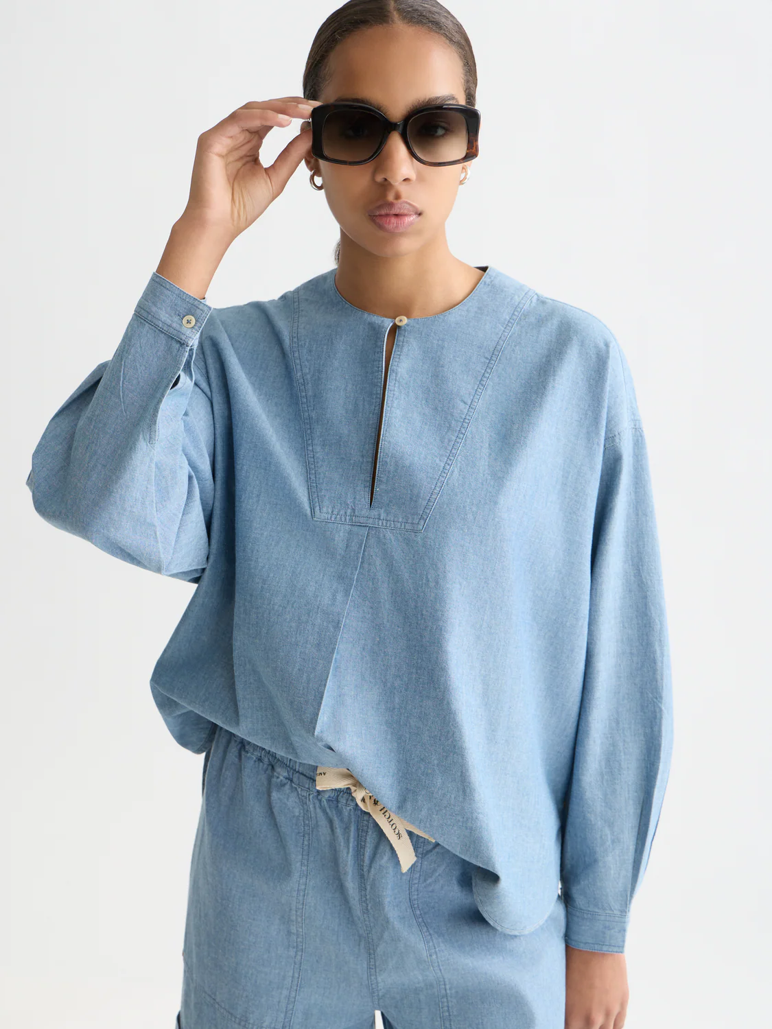 Denim bib shirt - Image 3