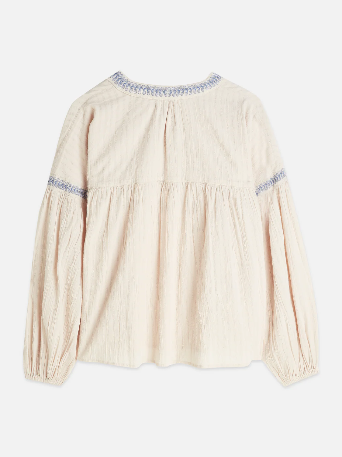 Cotton crepe blouse with embroidered details - Image 6
