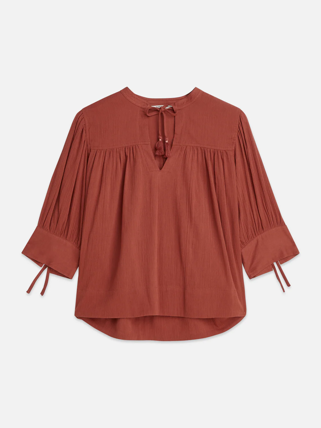 Relaxed blouse with gathers - Image 5