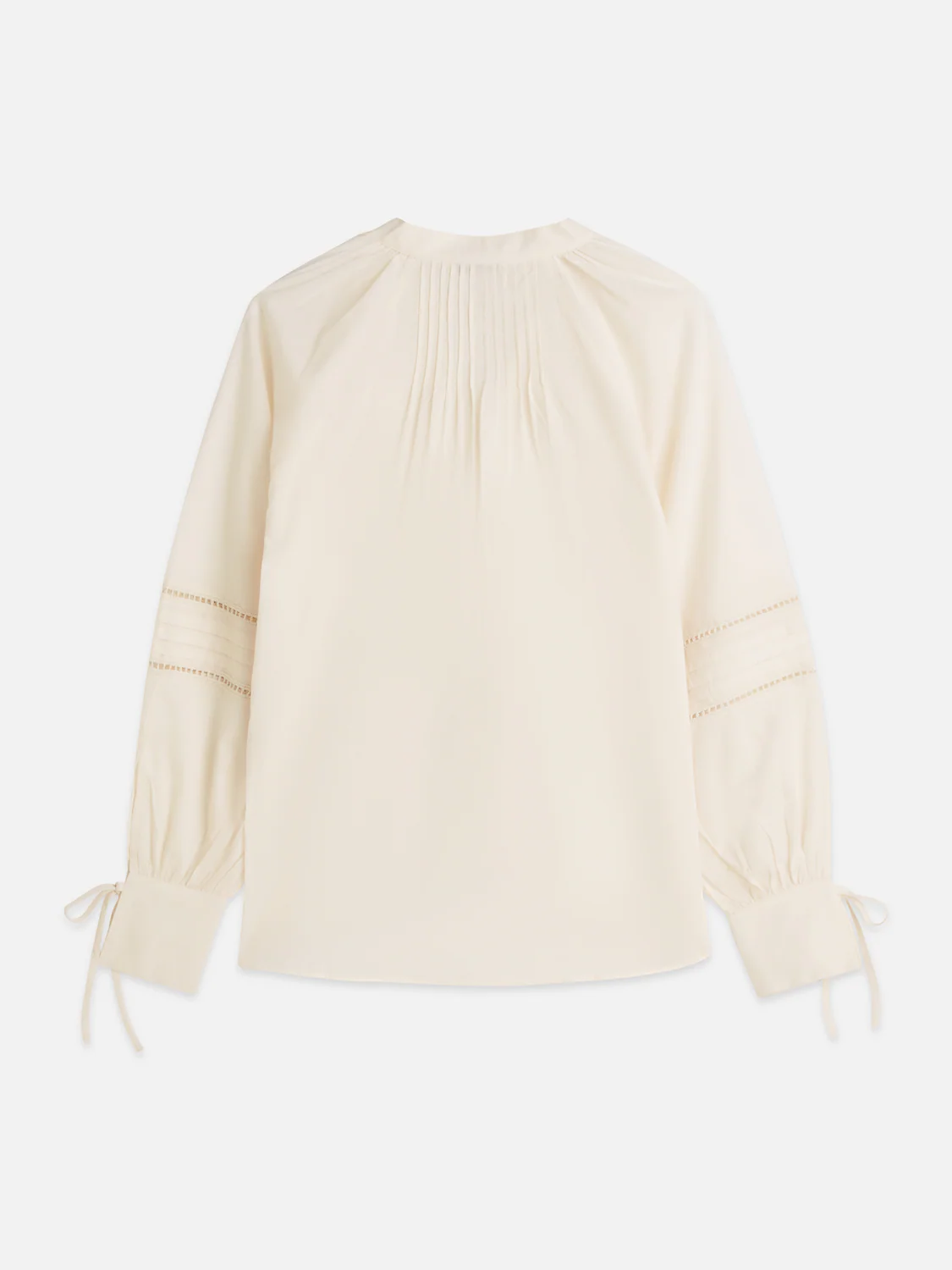 Cotton voile blouse with pleats - Image 6