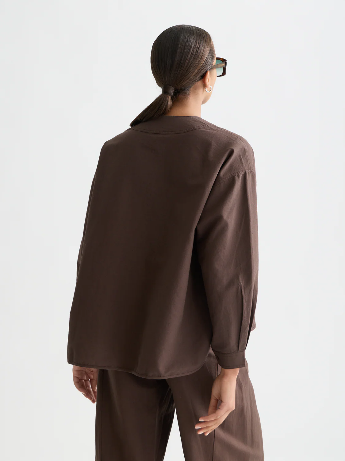 Cotton linen bib shirt - Image 4