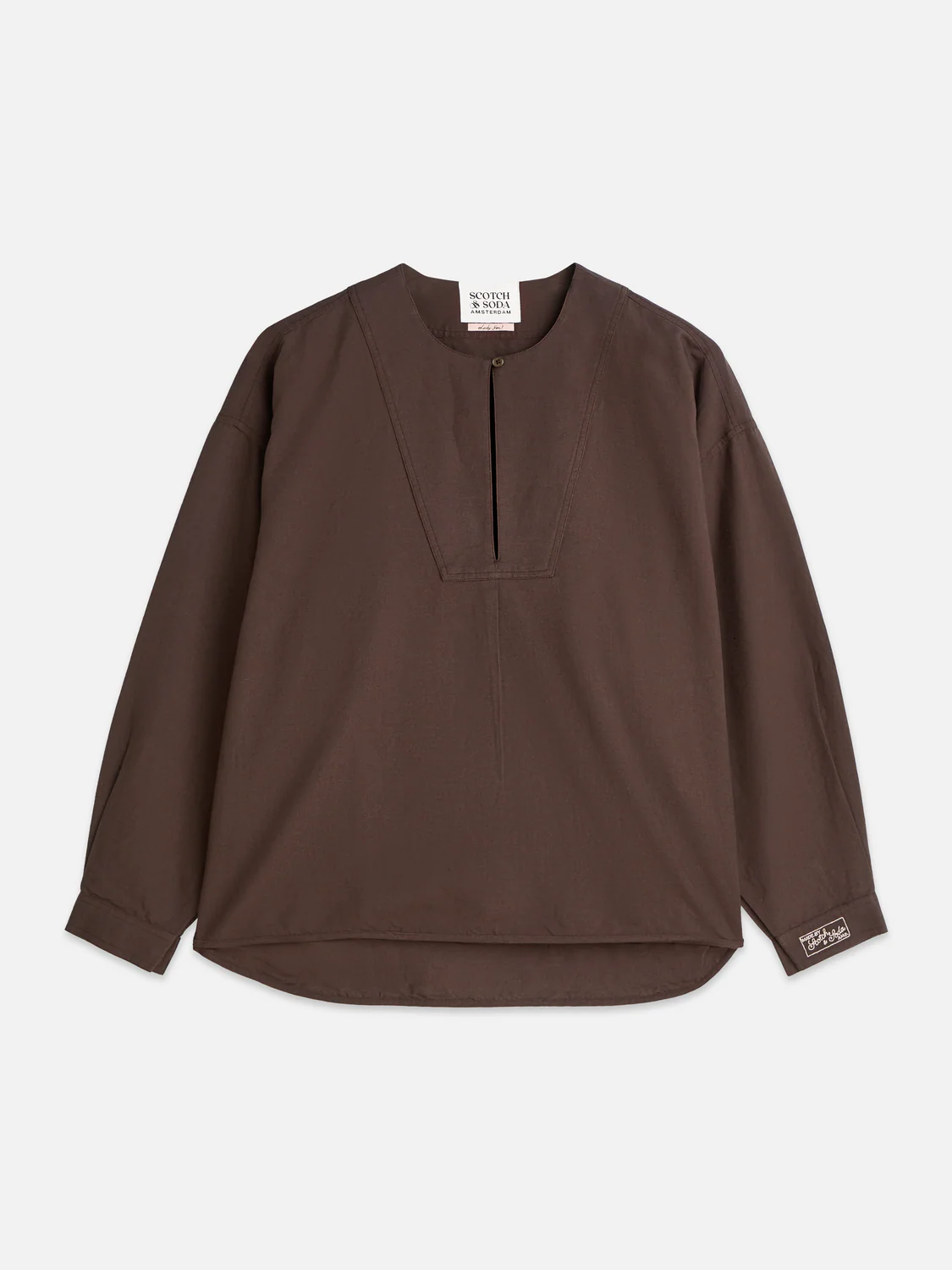 Cotton linen bib shirt - Image 5