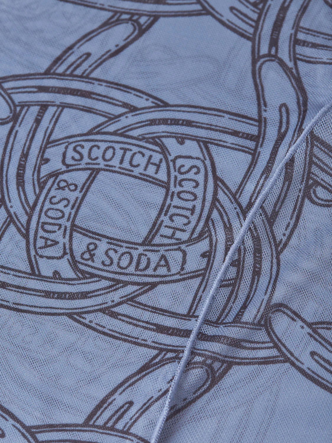 Printed mesh long sleeve top - Image 7