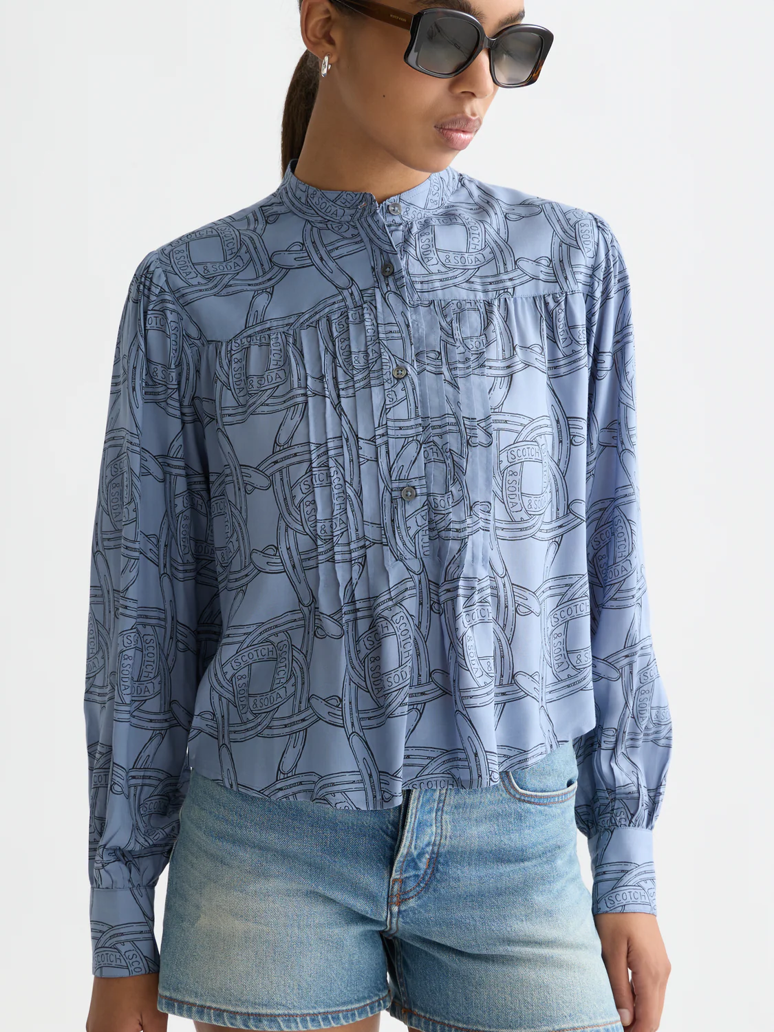 Pin tuck long sleeve shirt - Image 10