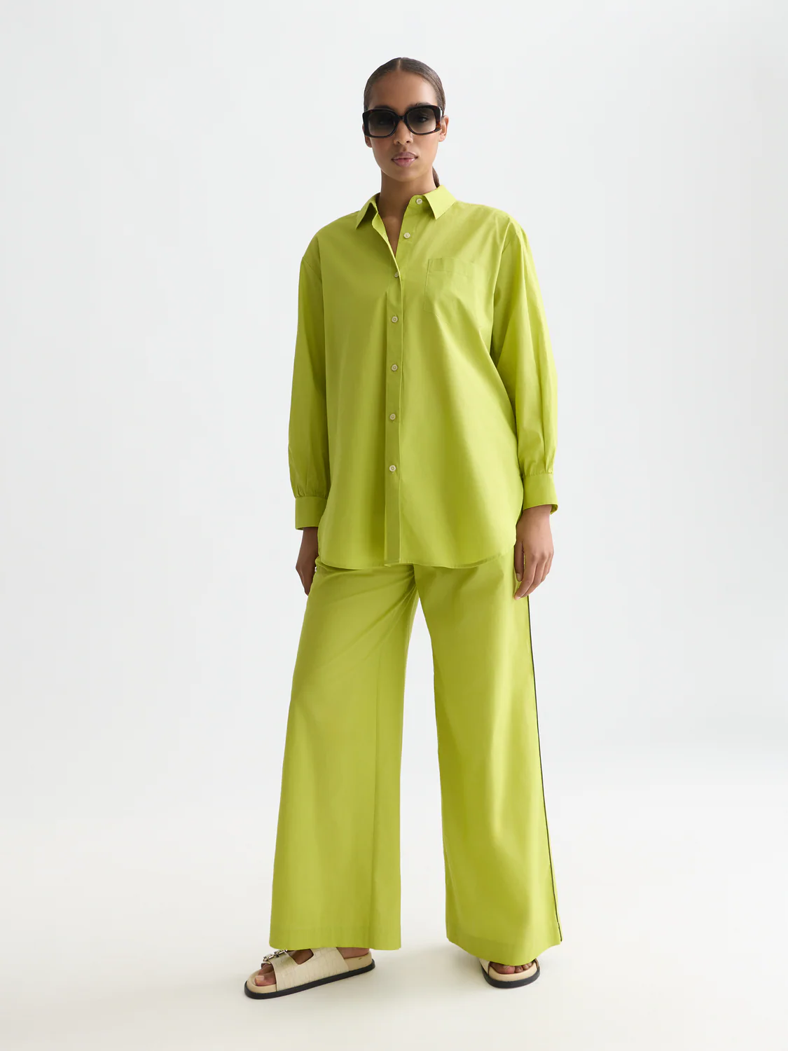 Cotton voile oversized shirt - Image 2