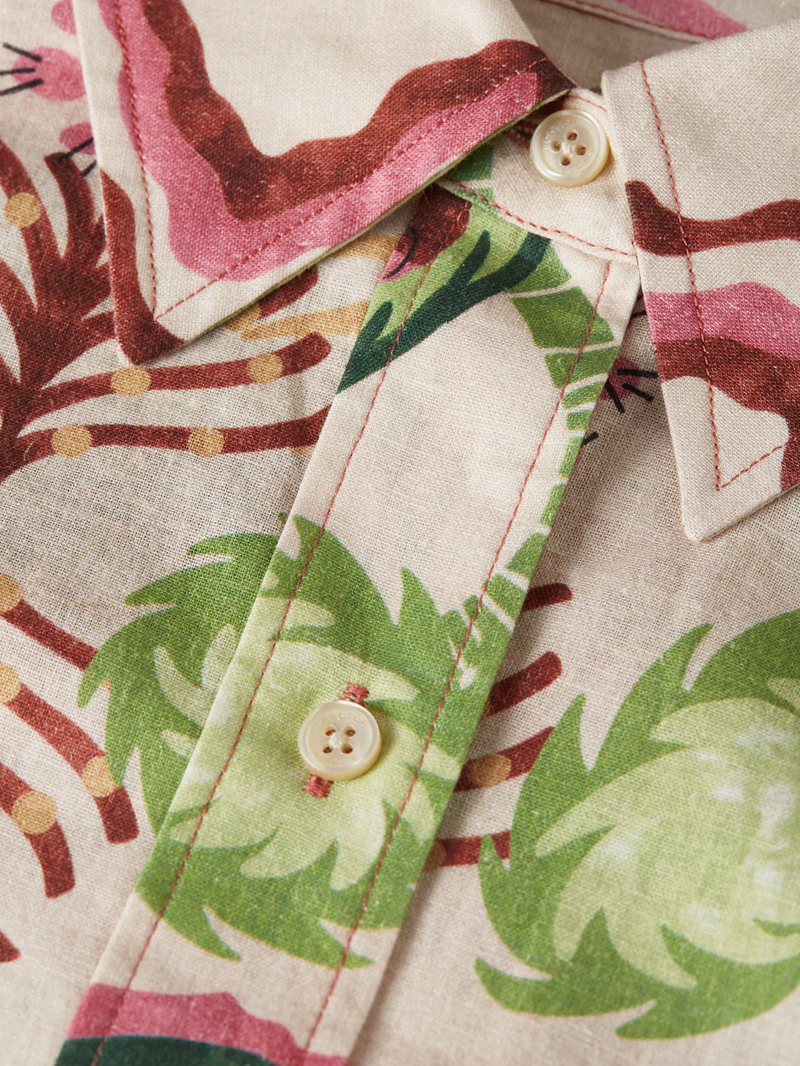 Linen blend printed shirt - Image 14