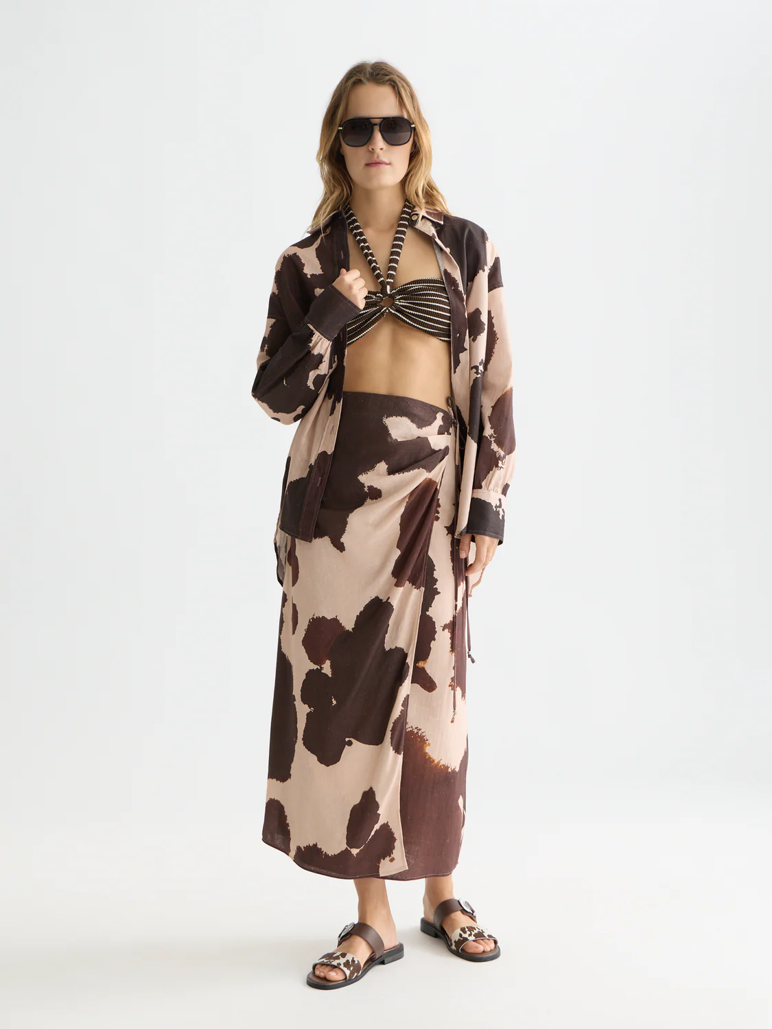 Linen blend printed shirt - Image 2