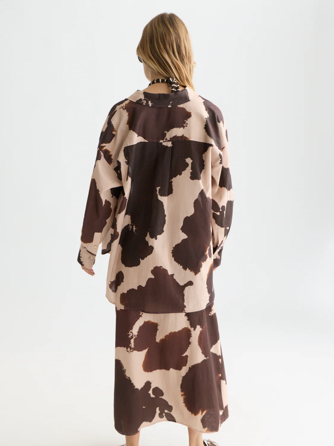 Linen blend printed shirt - Image 4