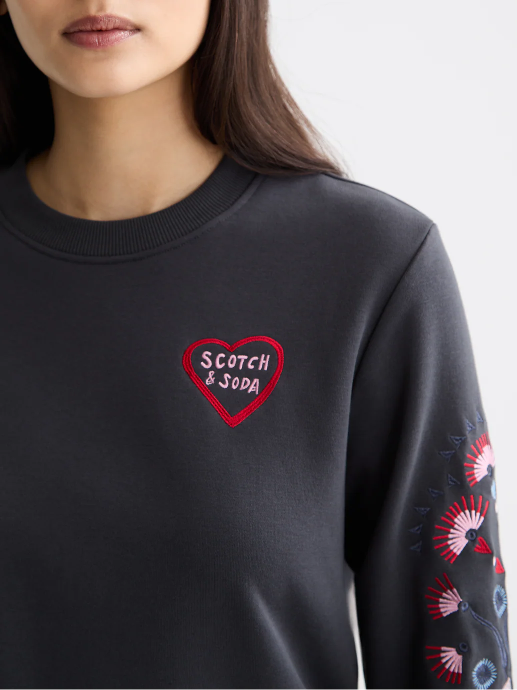 Embroidered regular sweatshirt - Image 3