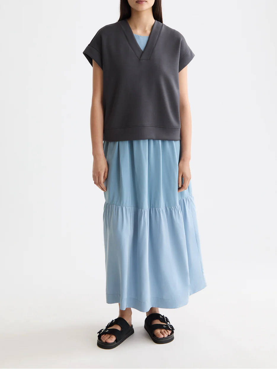V-neck sleeveless modal sweatshirt - Image 2