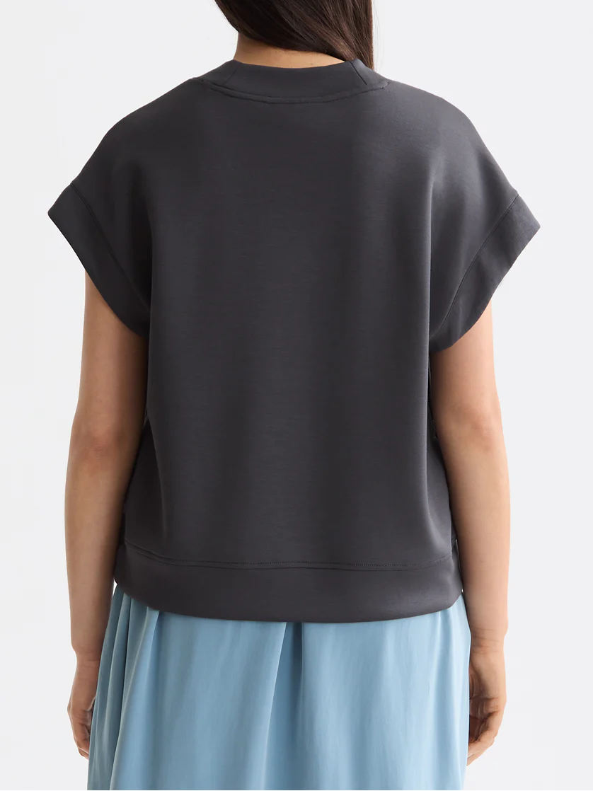 V-neck sleeveless modal sweatshirt - Image 3
