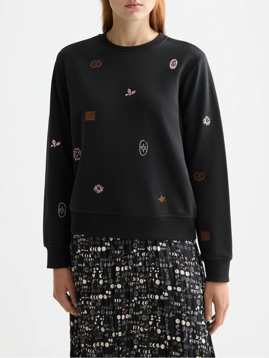 Mini embroidery regular sweatshirt