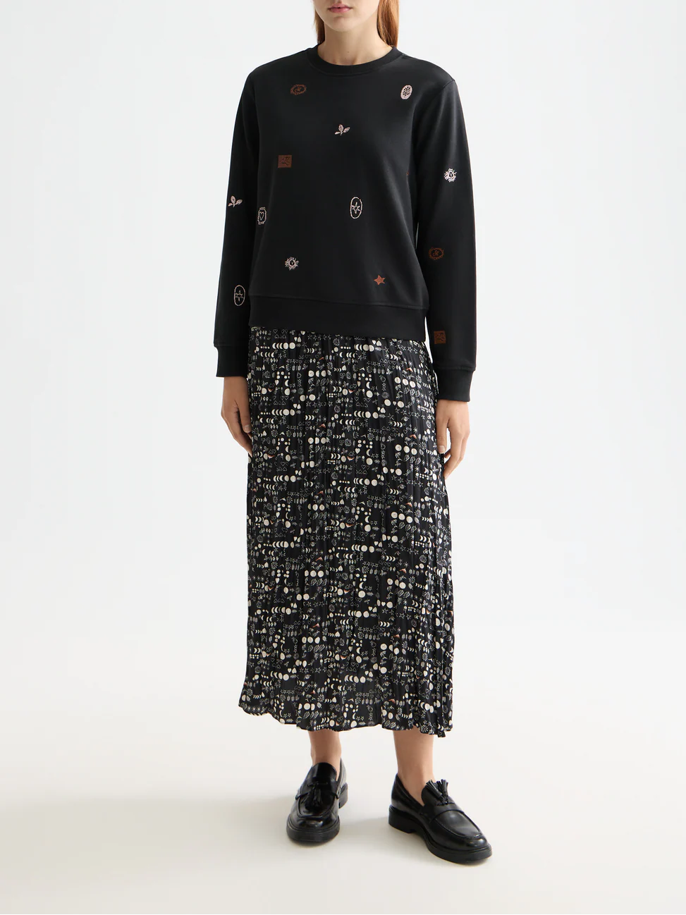 Mini embroidery regular sweatshirt - Image 2