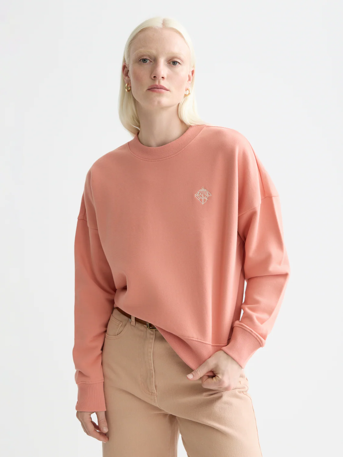 Embroidered logo relaxed sweatshirt - Image 8