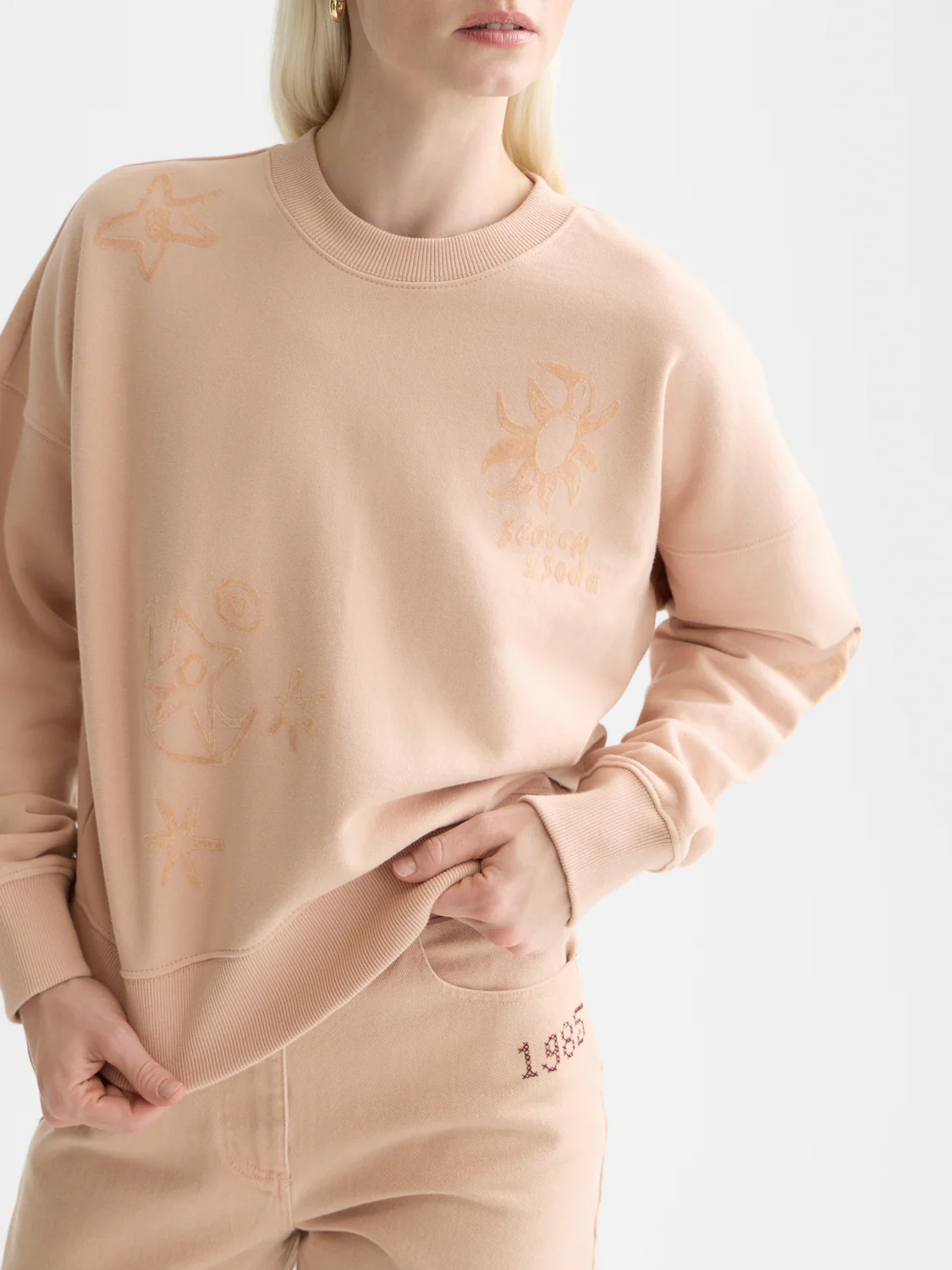 Relaxed flock print sweatshirt - Image 3