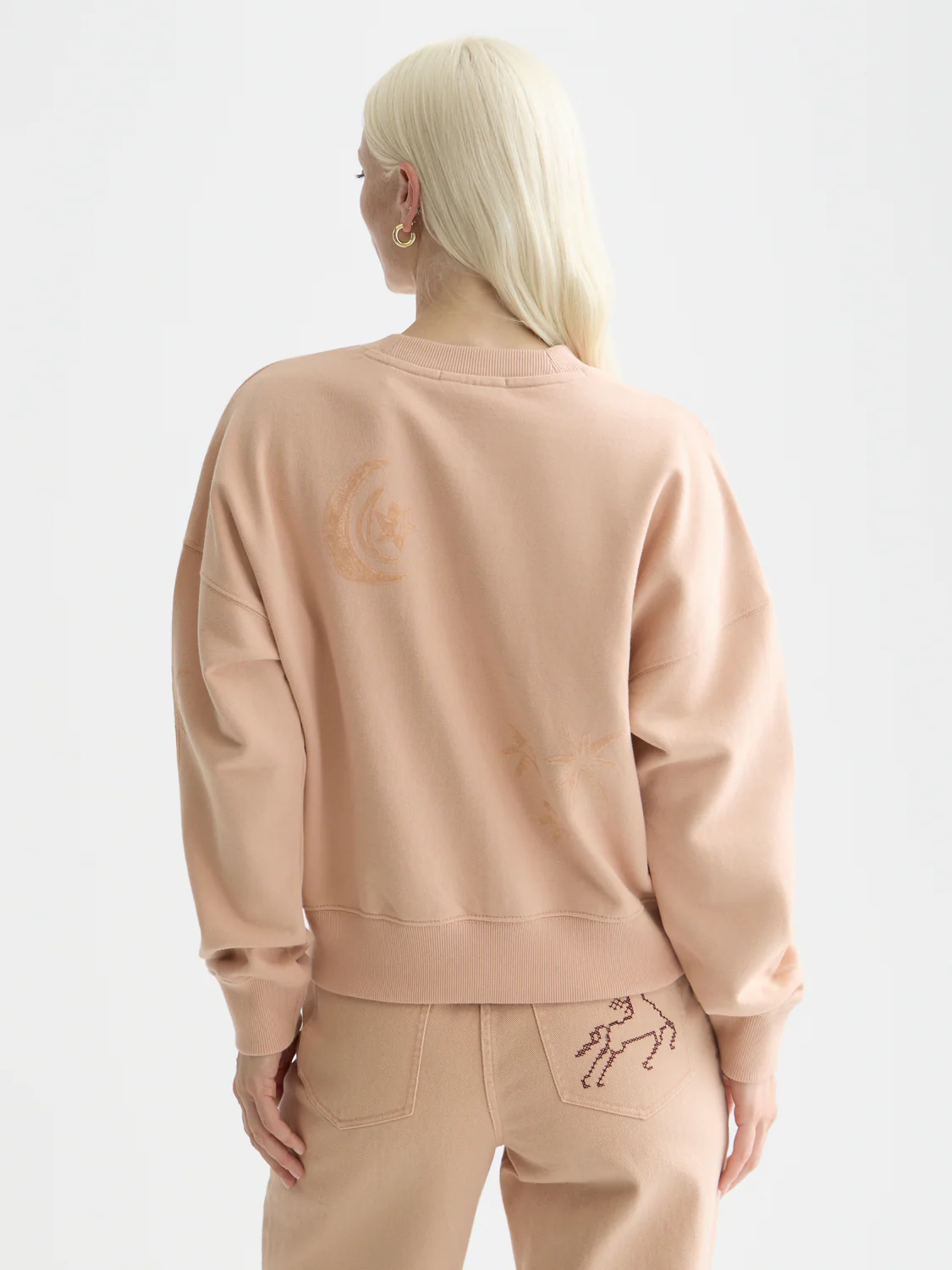 Relaxed flock print sweatshirt - Image 4