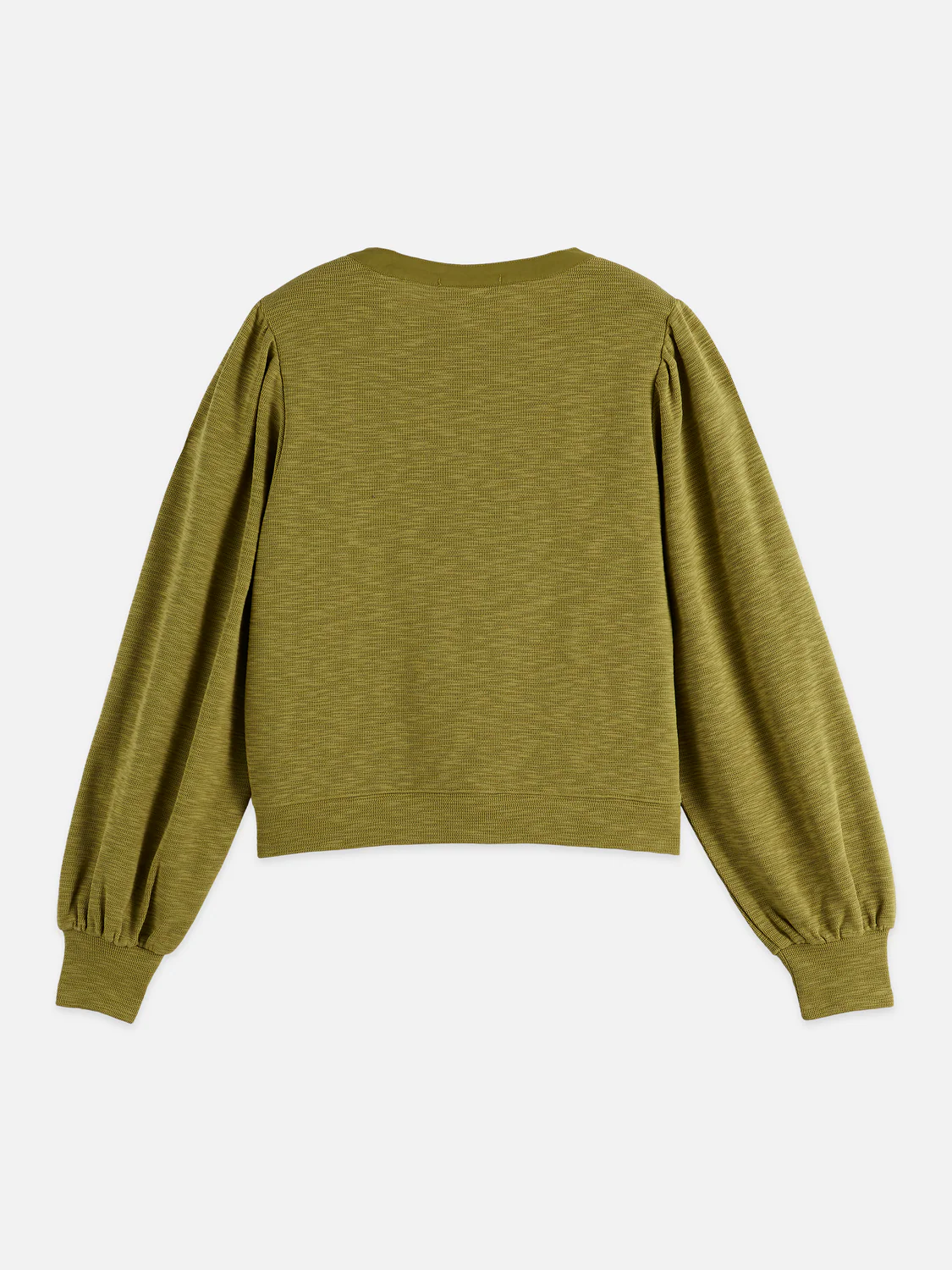 Open neck sweatshirt with woven front placket - Image 6
