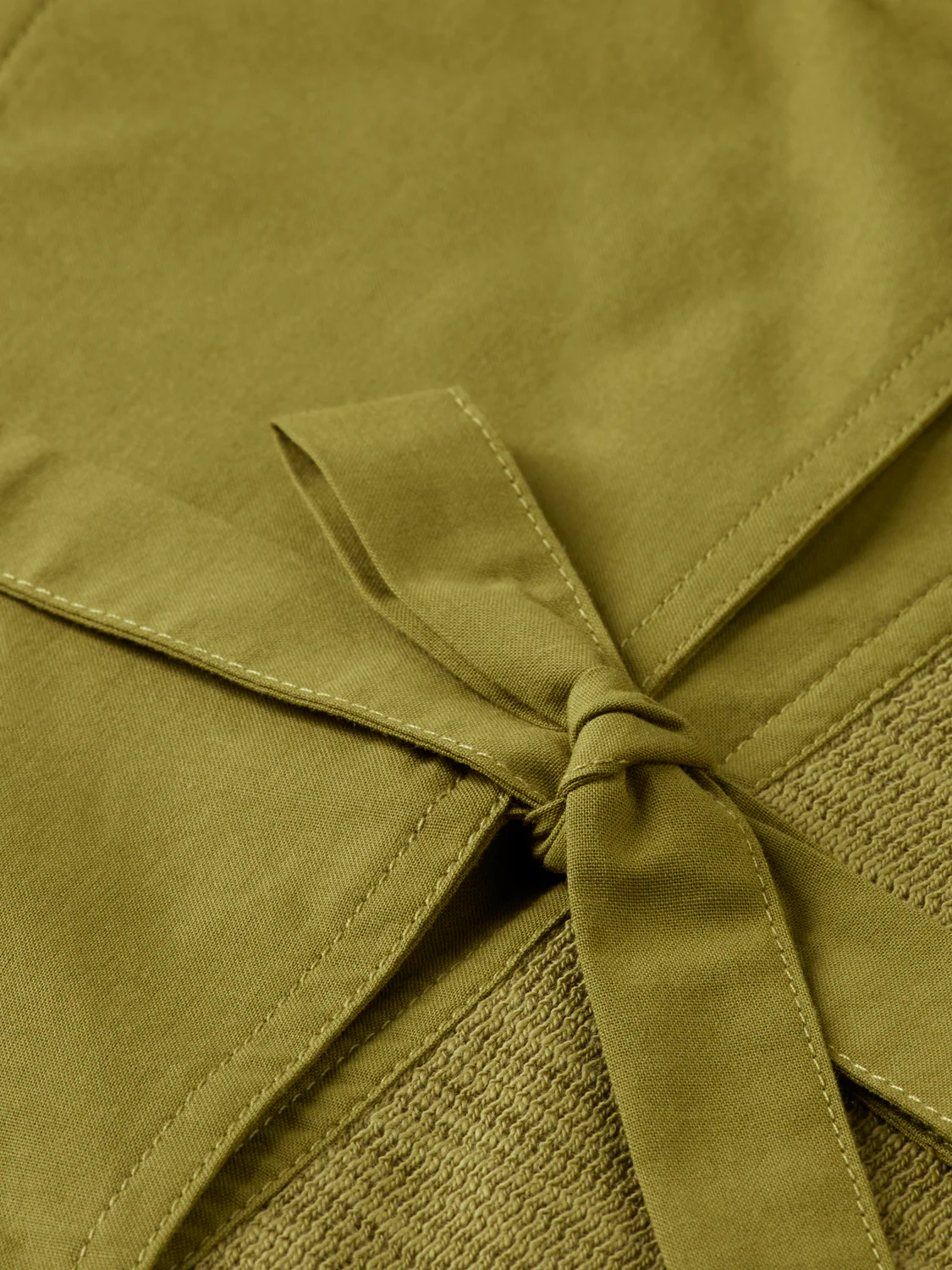 Open neck sweatshirt with woven front placket - Image 7