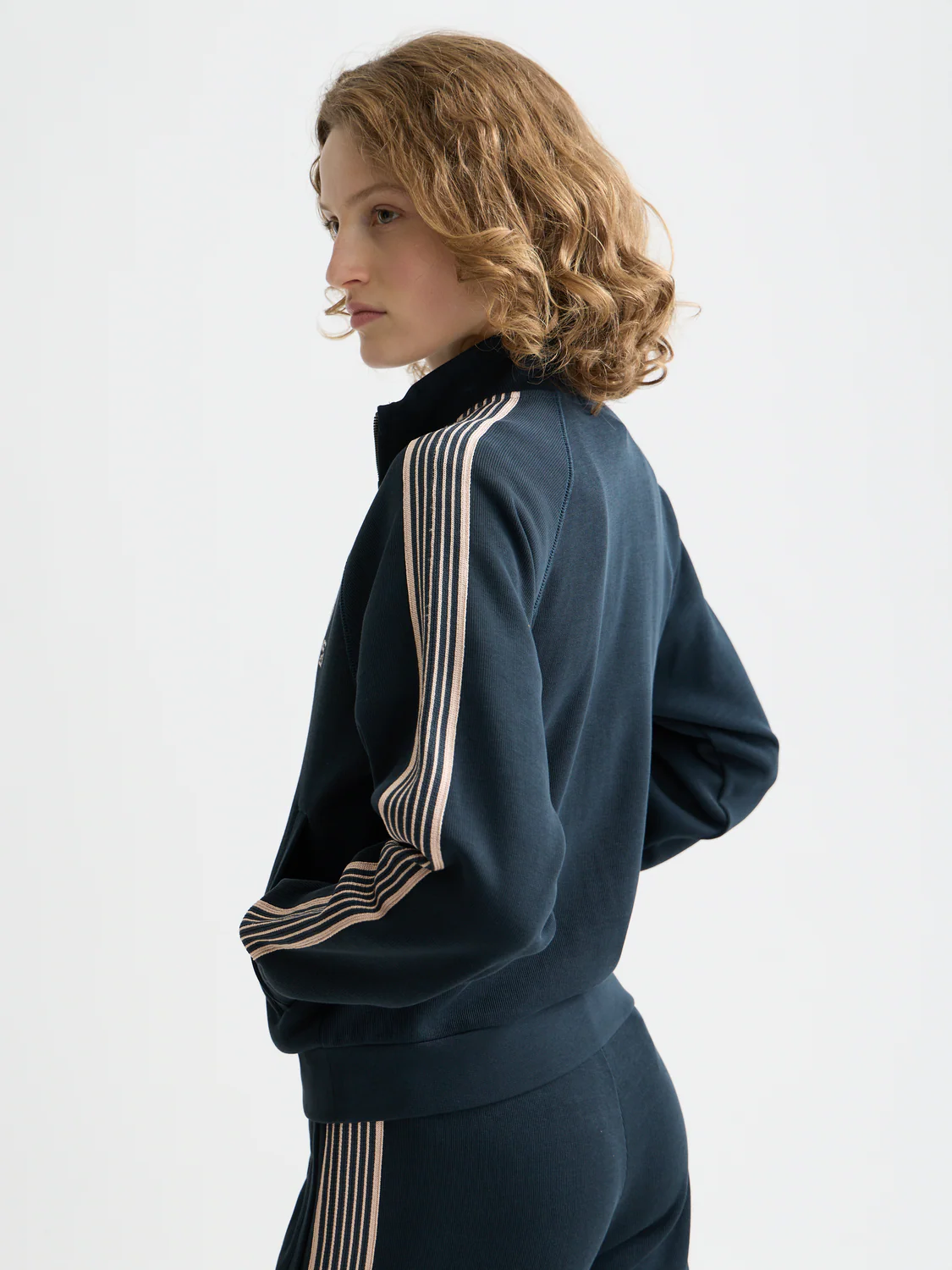 Zip-up interlock sweatshirt - Image 4