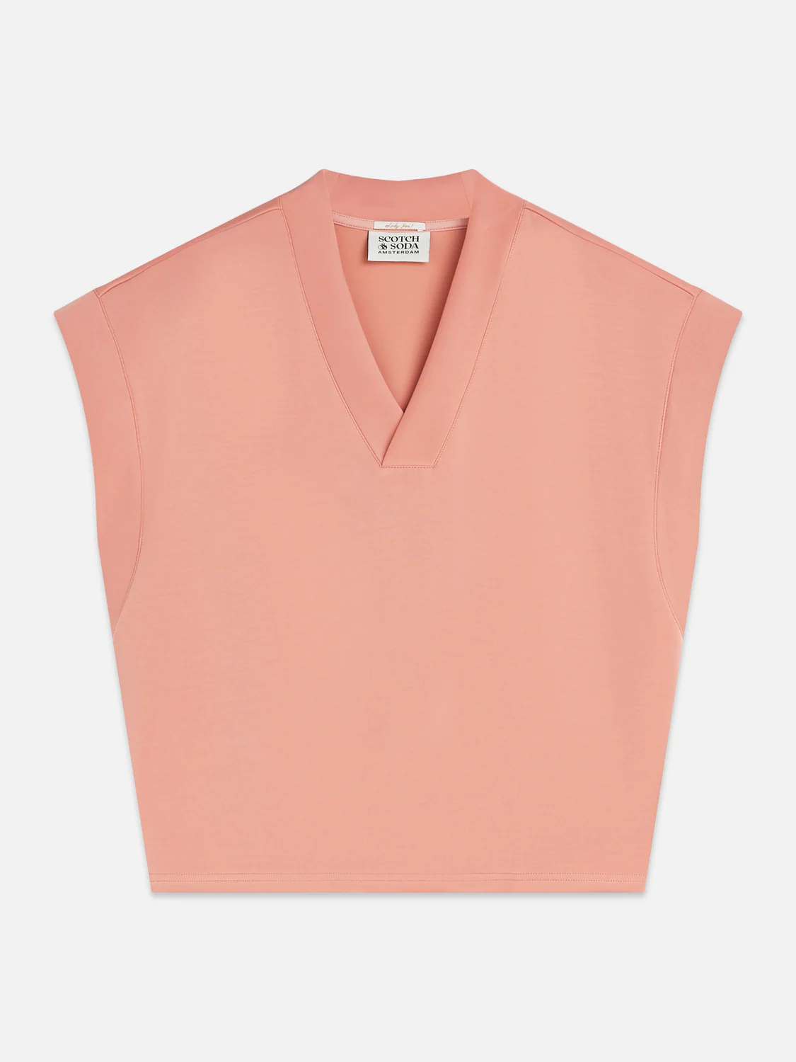 Tencel V-neck short sleeve sweatshirt - Image 12