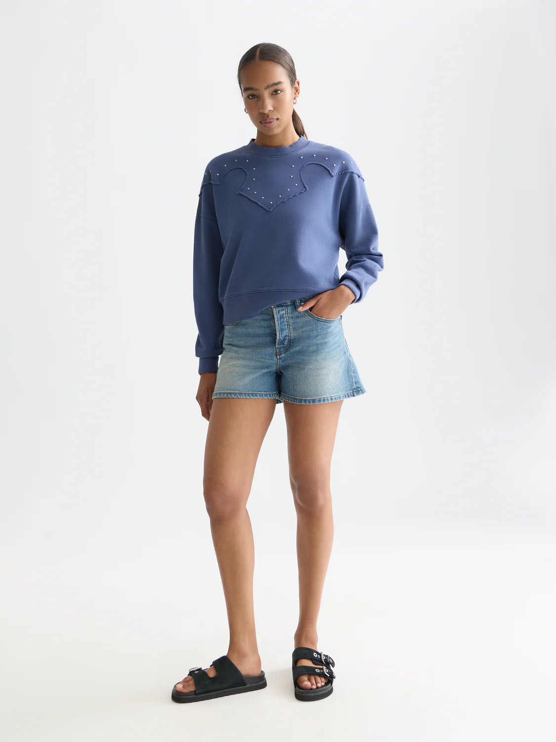 Studded western relaxed sweatshirt - Image 2
