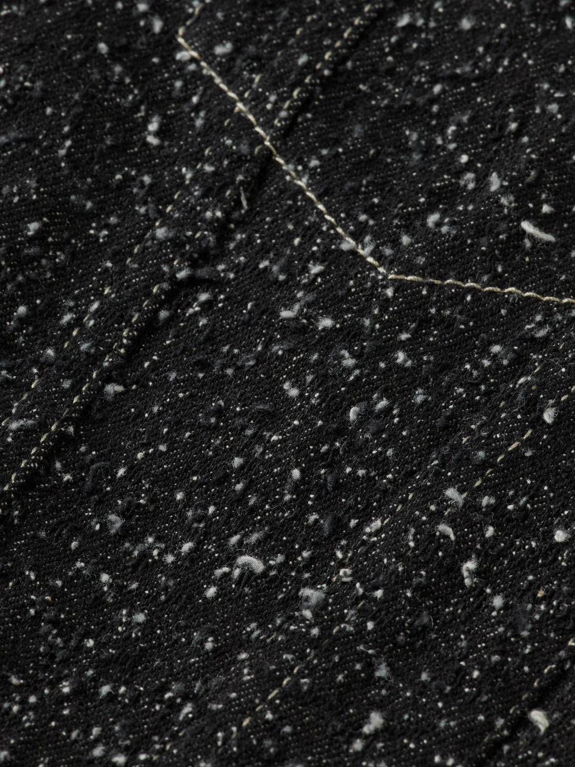 Black denim textured oversized jacket - Image 7