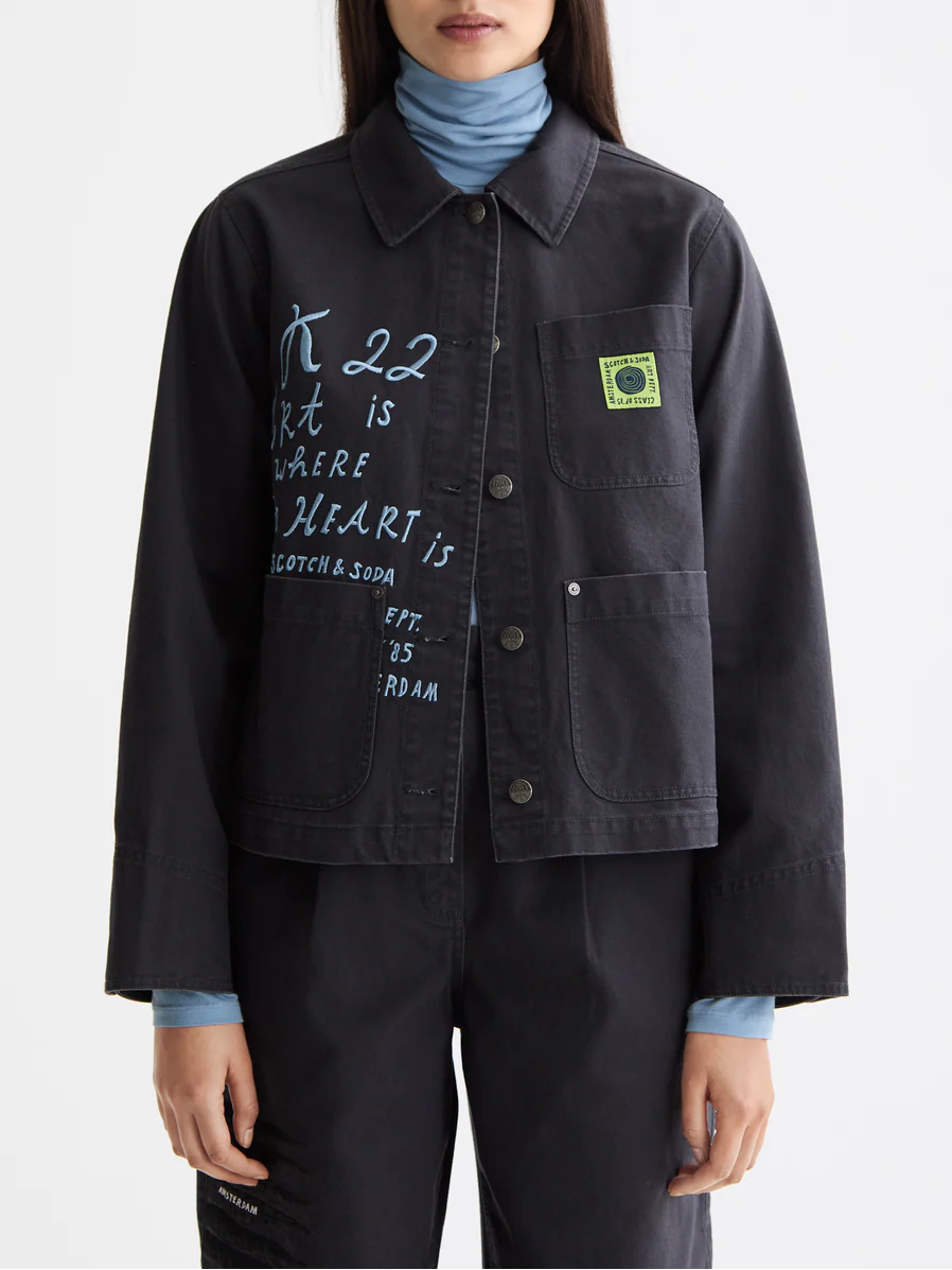 Washed workwear jacket