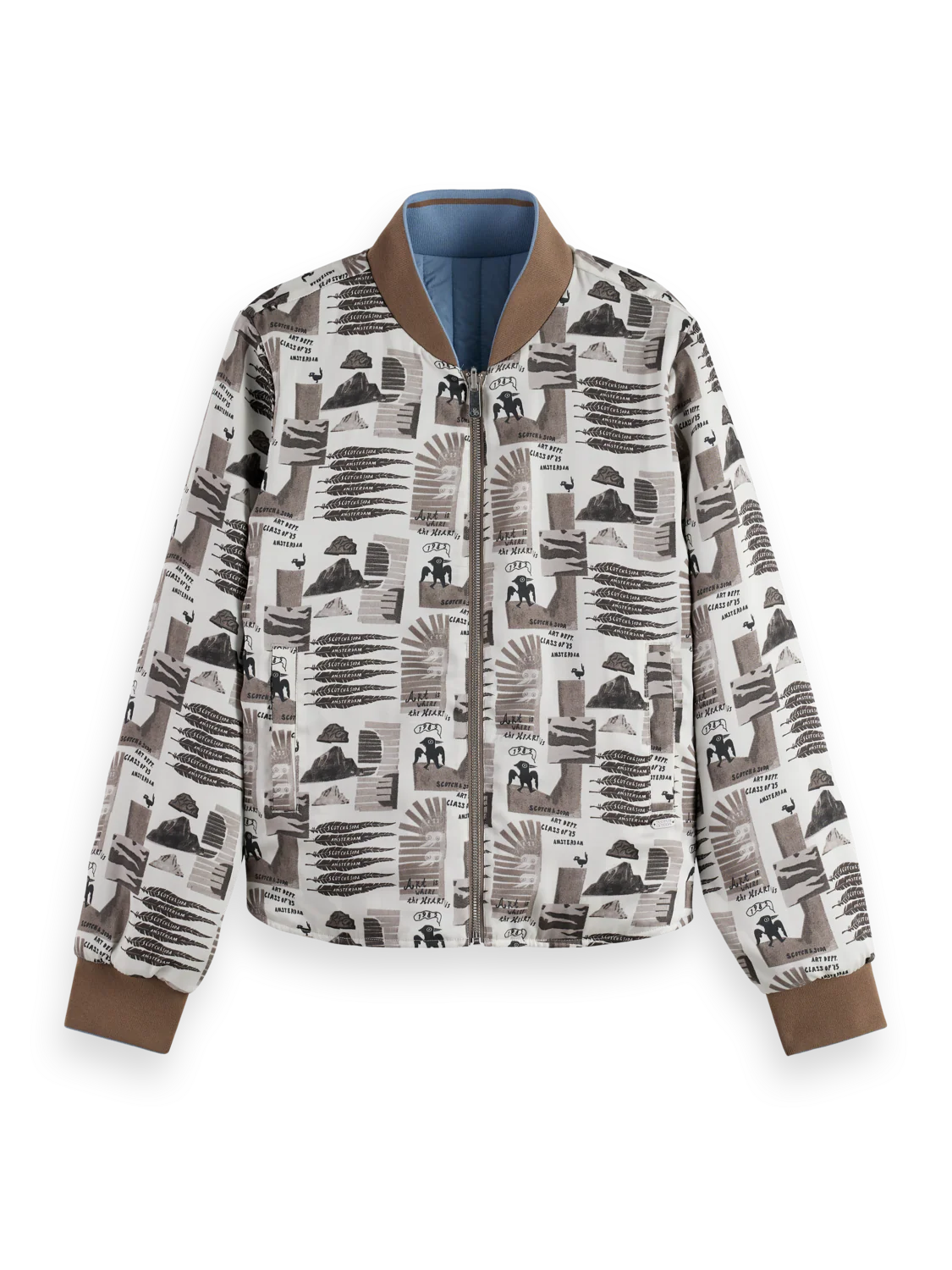 Reversible printed quilted bomber - Image 6