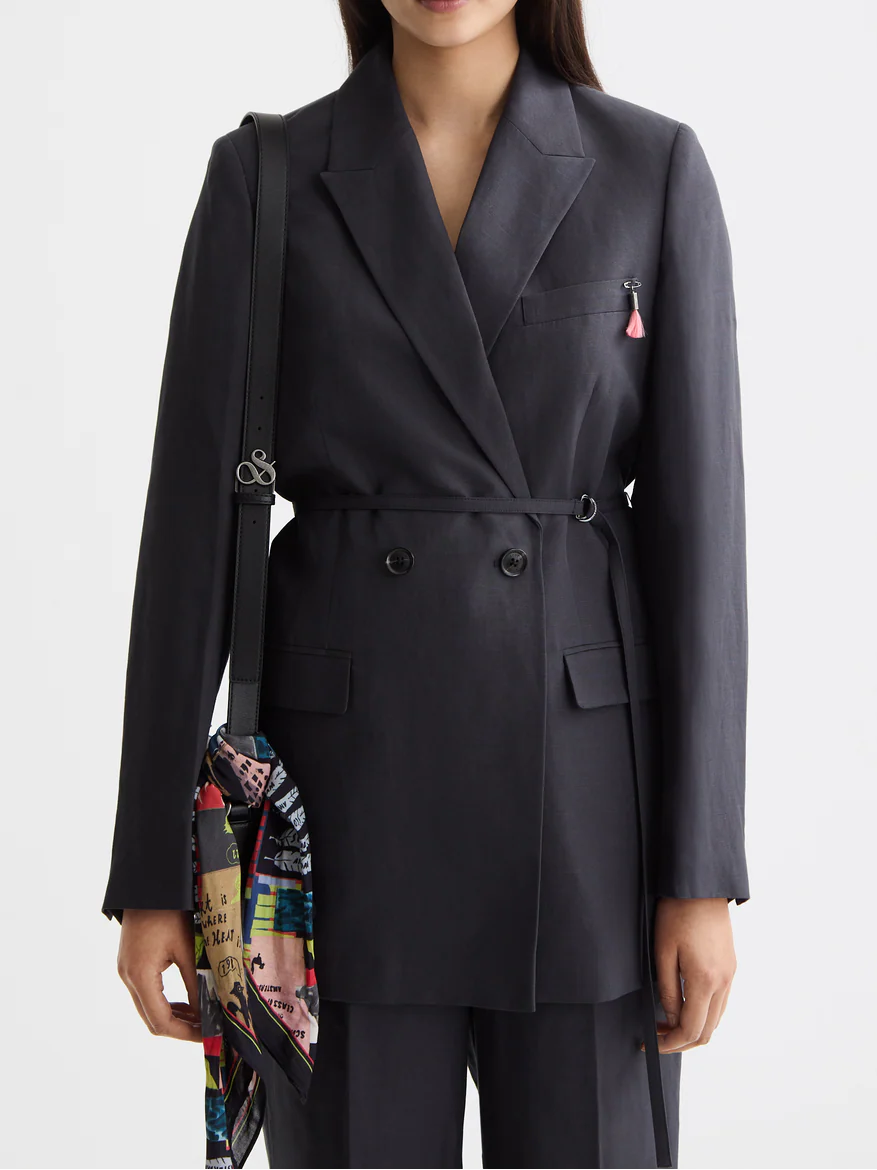belted blazer