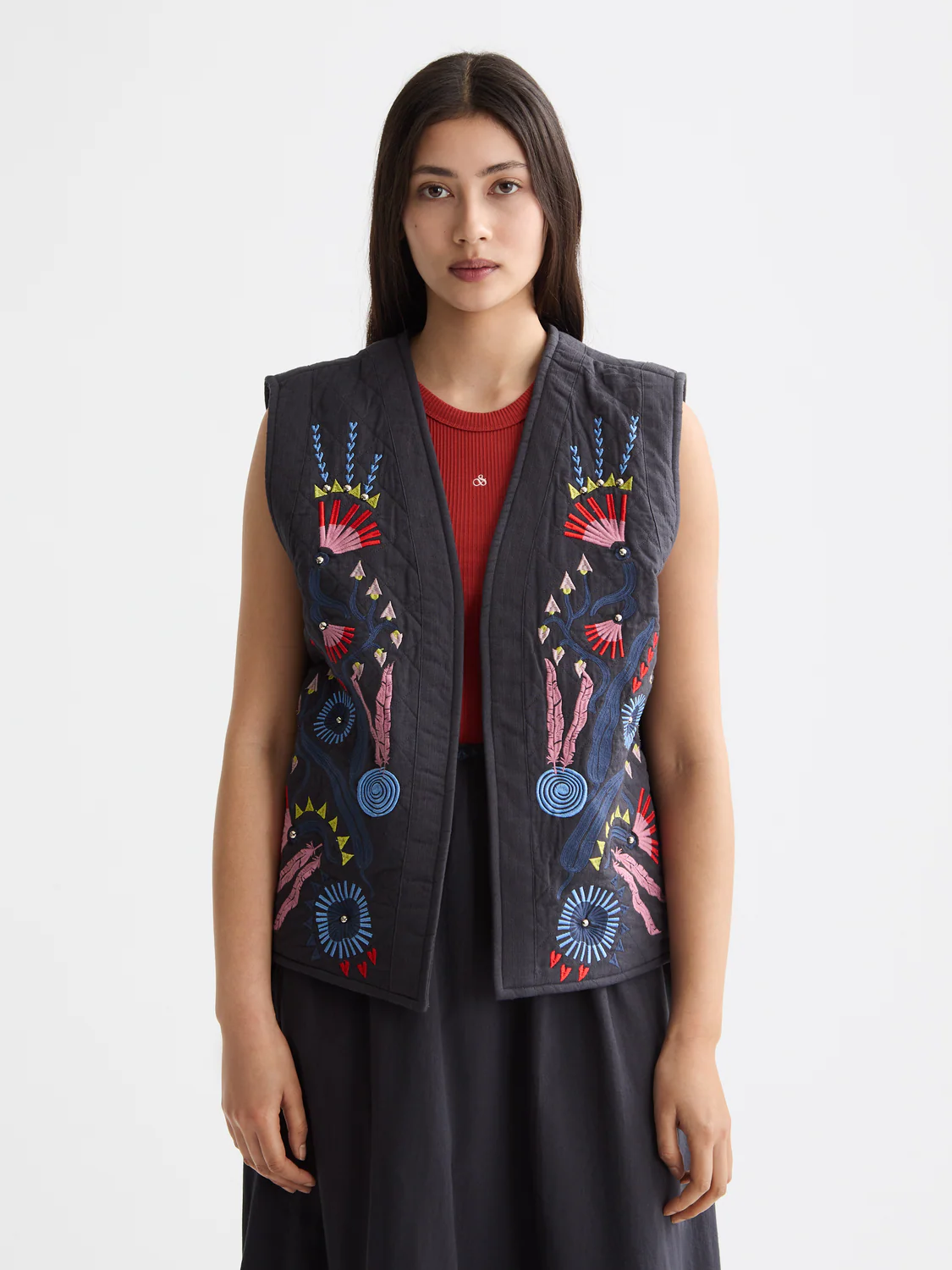 Embroidered gilet