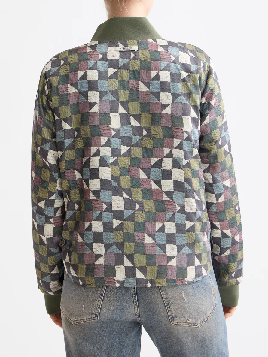 Reversible quilted bomber - Image 4