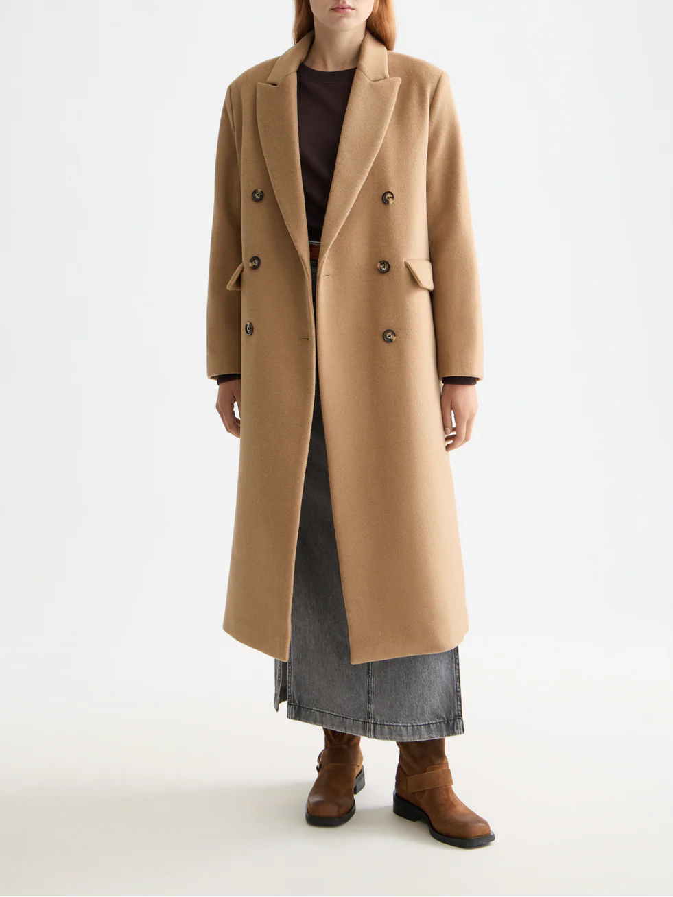 Double Breasted Tailored Wool blend Coat - Image 2