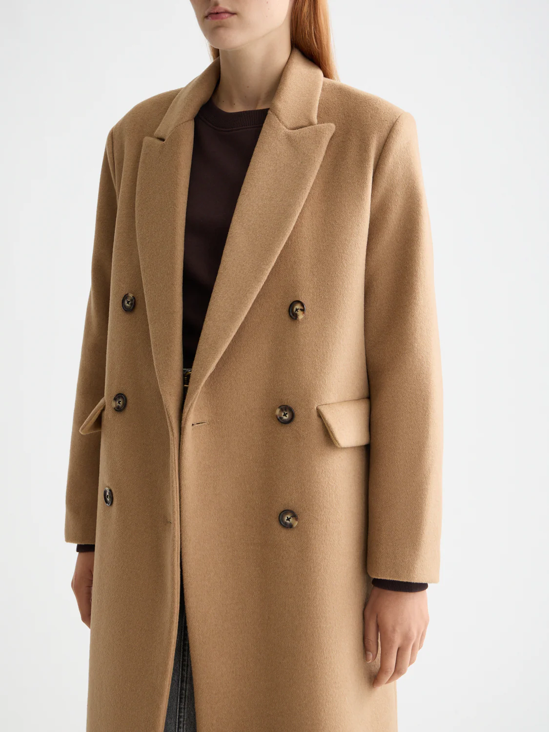 Double Breasted Tailored Wool blend Coat - Image 3