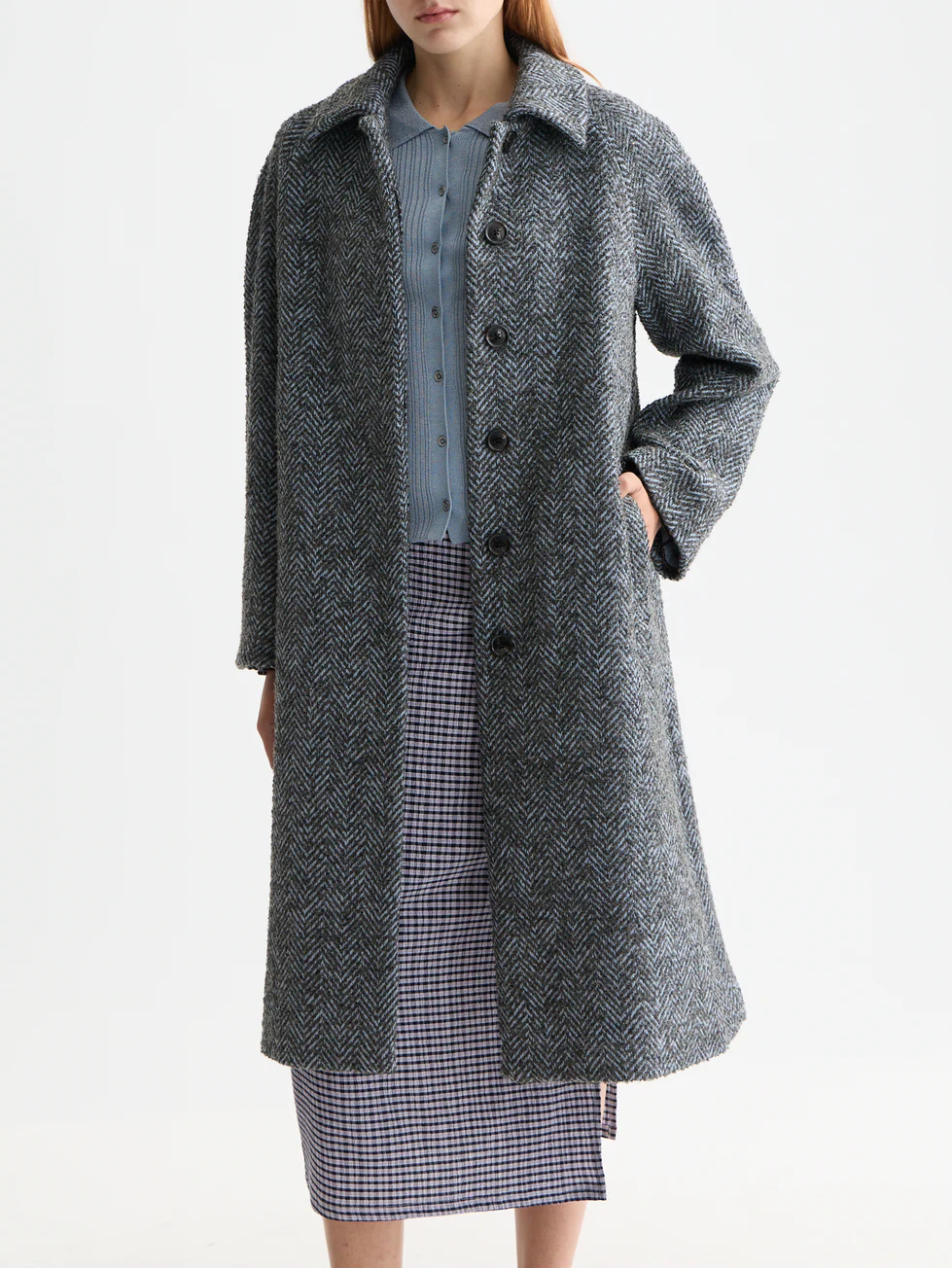 Wool blend carcoat