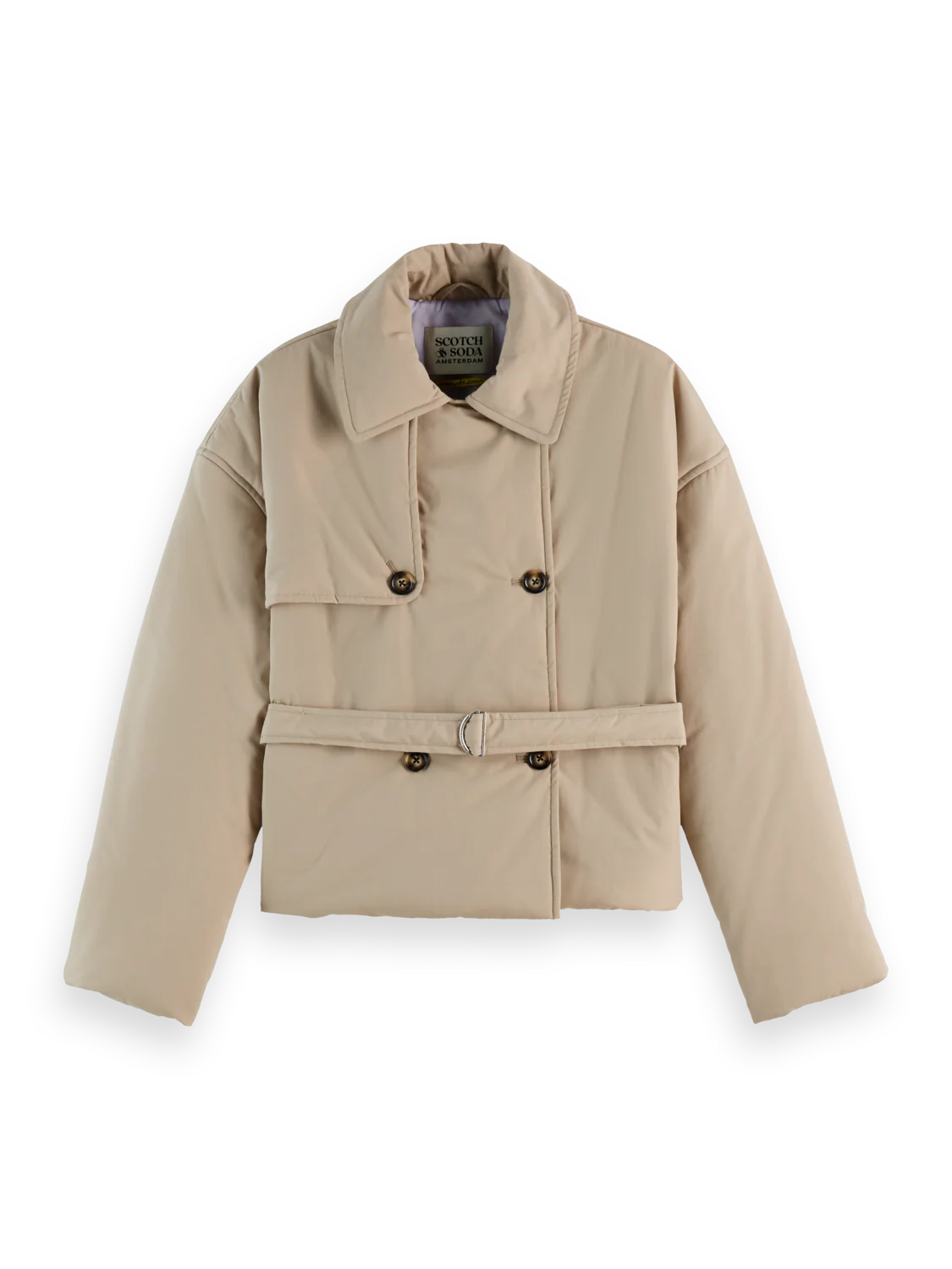 Lightweight padded poplin trench - Image 5